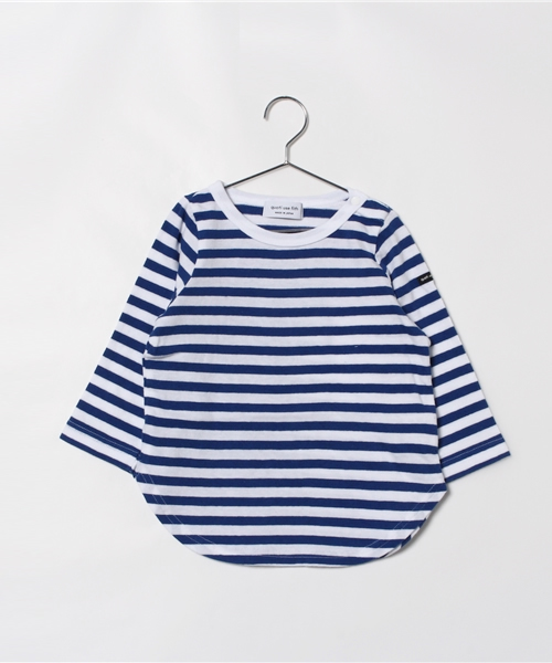 quoti use fith（クゥオティ　ユース　フィス）の「ボーダー長袖Tシャツ（Tシャツ/カットソー・キッズ・ブラック/ネイビー/レッド/ピンク/グリーン・80/90/100/120/110/130）」の13枚目の写真