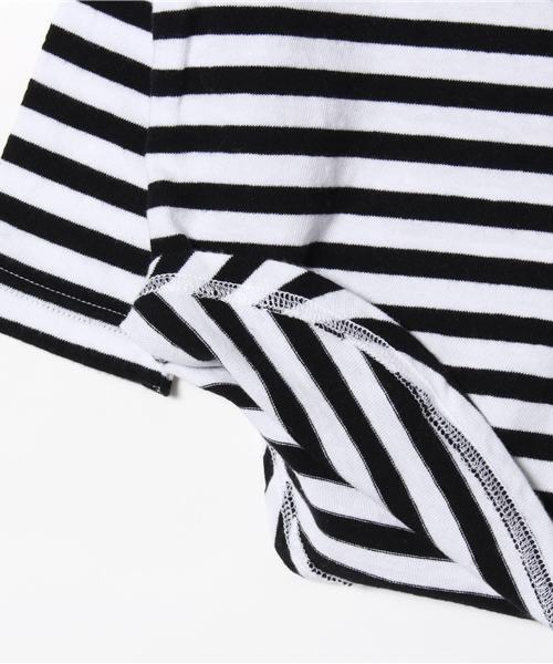 quoti use fith（クゥオティ　ユース　フィス）の「ボーダー長袖Tシャツ（Tシャツ/カットソー・キッズ・ブラック/ネイビー/レッド/ピンク/グリーン・80/90/100/120/110/130）」の12枚目の写真