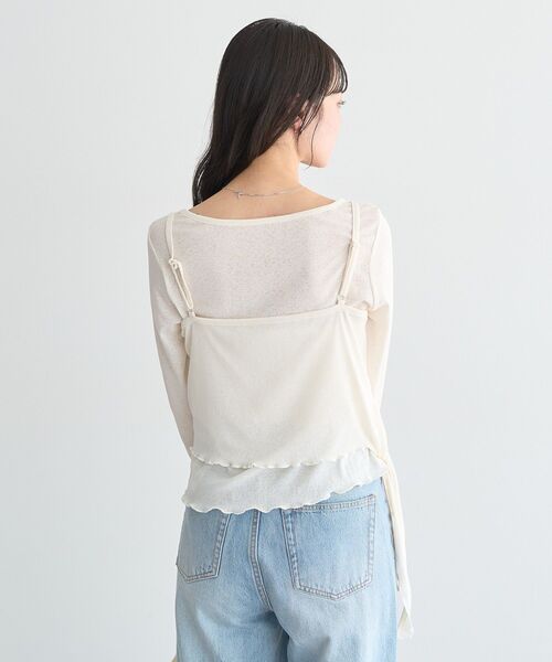 earth music&ecology(アースミュージックアンドエコロジー)の「【SET】ツイストキャミレイヤードカットソー(Tシャツ/カットソー・レディース・グレー/アイボリー/ミント・FREE)」の5枚目の写真