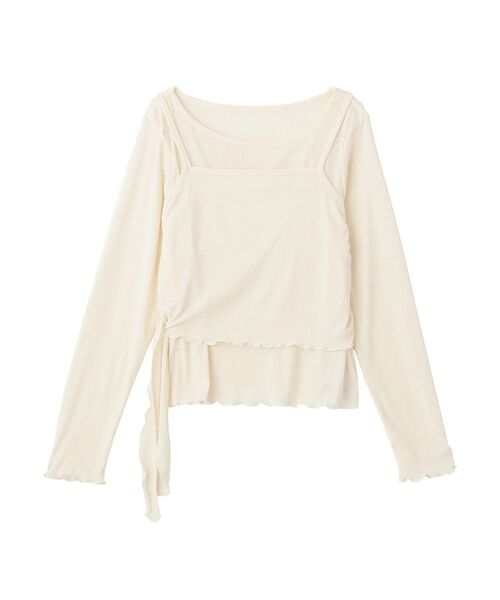 earth music&ecology(アースミュージックアンドエコロジー)の「【SET】ツイストキャミレイヤードカットソー(Tシャツ/カットソー・レディース・グレー/アイボリー/ミント・FREE)」の14枚目の写真