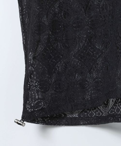 JEANASIS（ジーナシス）の「レースアノラックフーディ/656734（パーカー・レディース・ブラック/ホワイト・FREE）」の5枚目の写真