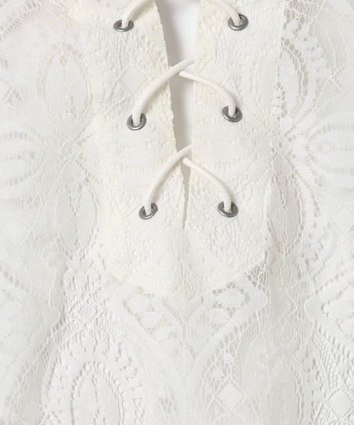 JEANASIS（ジーナシス）の「レースアノラックフーディ/656734（パーカー・レディース・ブラック/ホワイト・FREE）」の10枚目の写真