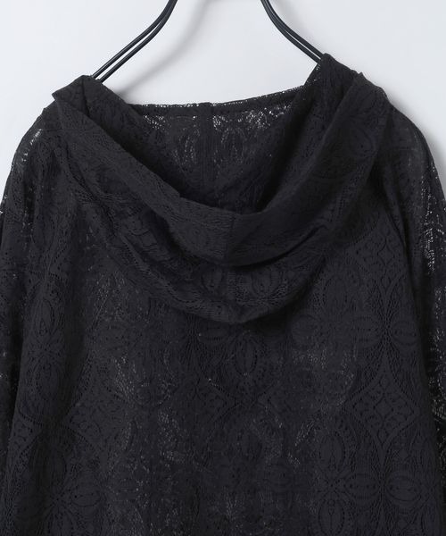 JEANASIS（ジーナシス）の「レースアノラックフーディ/656734（パーカー・レディース・ブラック/ホワイト・FREE）」の8枚目の写真