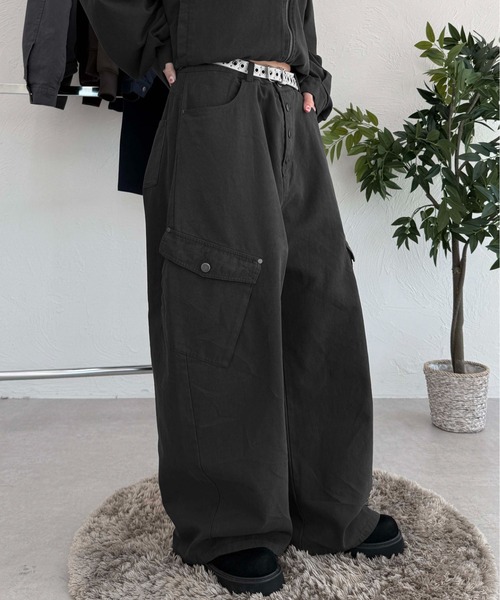 sedacle(セダクル)の「ボタンフライダックカーブパンツ(カーゴパンツ・メンズ・チャコールグレー/ネイビー/ベージュ/ボルドー/カーキ/ブラック/オフホワイト・SMALL/LARGE/MEDIUM)」の22枚目の写真