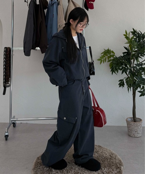 sedacle(セダクル)の「ボタンフライダックカーブパンツ(カーゴパンツ・メンズ・チャコールグレー/ネイビー/ベージュ/ボルドー/カーキ/ブラック/オフホワイト・SMALL/LARGE/MEDIUM)」の11枚目の写真