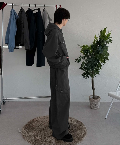 sedacle(セダクル)の「ボタンフライダックカーブパンツ(カーゴパンツ・メンズ・チャコールグレー/ネイビー/ベージュ/ボルドー/カーキ/ブラック/オフホワイト・SMALL/LARGE/MEDIUM)」の16枚目の写真