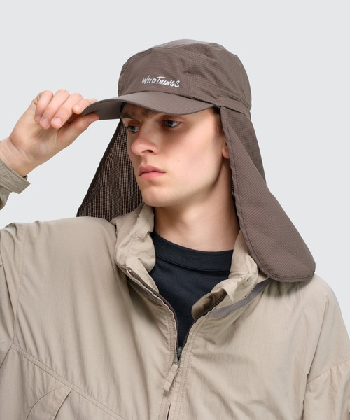 WILD THINGS(ワイルドシングス)の「ブリーザブルサンシェードキャップ│BREATHABLE SUNSHADE CAP(キャップ・メンズ・ブラック/ベージュ系その他2/アッシュ・FREE)」の2枚目の写真