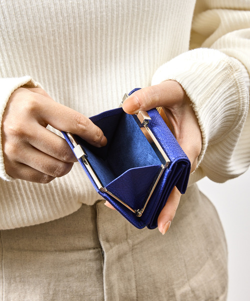 SLOW スロウ / goat-clasp trifold wallet- JULLIEN社マドラスゴート