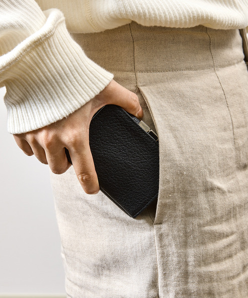 SLOW(スロウ)の「SLOW スロウ / goat-clasp trifold wallet- JULLIEN社マドラスゴートレザーミニウォレット がま口 小さい財布 / 333S146S(財布・メンズ・ブラック/ブルー/グレー/グリーン/ベージュ/イエロー・FREE)」の19枚目の写真