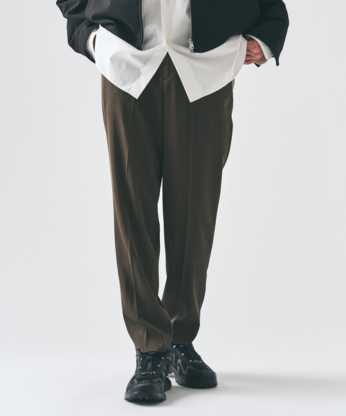 417 EDIFICE（フォーワンセブンエディフィス）の「ドライストレッチ ツイルノータックパンツ（スラックス・メンズ・ブラック/ブラウン/ライトグレー/チャコールグレー・LARGE/MEDIUM/SMALL）」の4枚目の写真