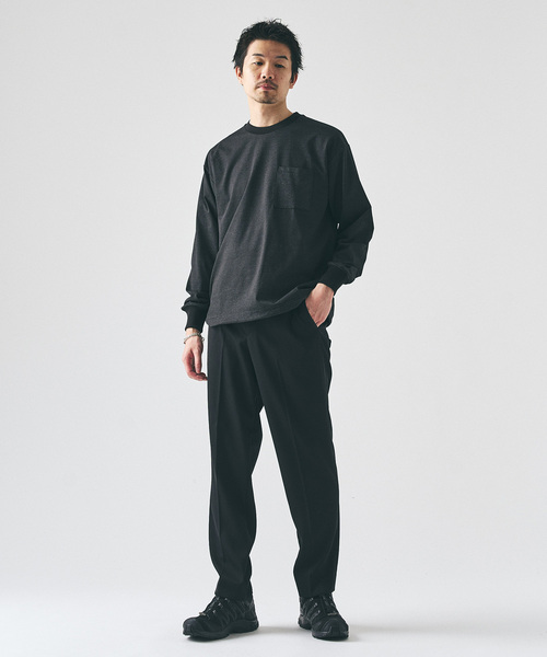 417 EDIFICE（フォーワンセブンエディフィス）の「ドライストレッチ ツイルノータックパンツ（スラックス・メンズ・ブラック/ブラウン/ライトグレー/チャコールグレー・LARGE/MEDIUM/SMALL）」の5枚目の写真