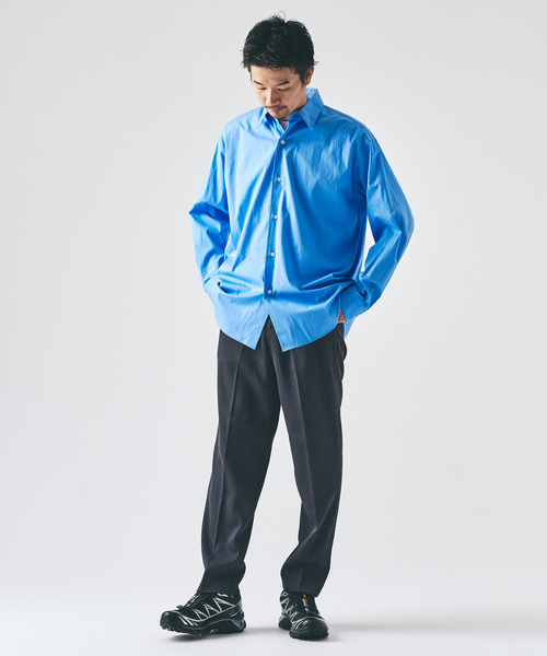 417 EDIFICE（フォーワンセブンエディフィス）の「ドライストレッチ ツイルノータックパンツ（スラックス・メンズ・ブラック/ブラウン/ライトグレー/チャコールグレー・LARGE/MEDIUM/SMALL）」の6枚目の写真