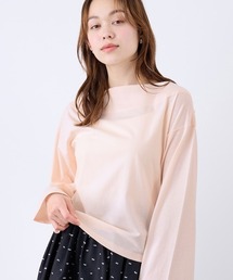 QUEENS COURT（クイーンズコート）の「ハイゲージ天竺ボートネックプルオーバー≪手洗い可能≫（Tシャツ/カットソー）」