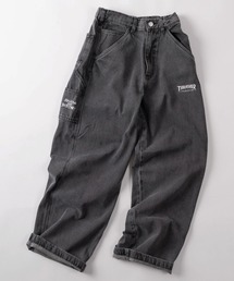 【78】【THRASHER/スラッシャー】ワンポイント刺繍 デニム カツラギ ペインターパンツ ピスネーム付き