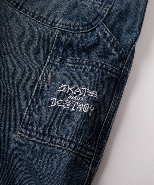 THRASHER(スラッシャー)の「【78】【THRASHER/スラッシャー】ワンポイント刺繍 デニム カツラギ ペインターパンツ ピスネーム付き(デニムパンツ・メンズ・ワンウォッシュ/ブラック/オフホワイト/グレー/ブルー/ベージュ・M/S/XL/L)」の11枚目の写真