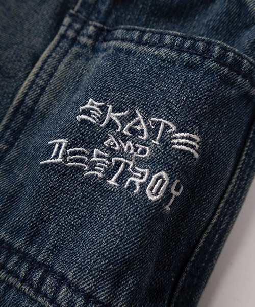 THRASHER(スラッシャー)の「【78】【THRASHER/スラッシャー】ワンポイント刺繍 デニム カツラギ ペインターパンツ ピスネーム付き(デニムパンツ・メンズ・ワンウォッシュ/ブラック/オフホワイト/グレー/ブルー/ベージュ・M/S/XL/L)」の13枚目の写真