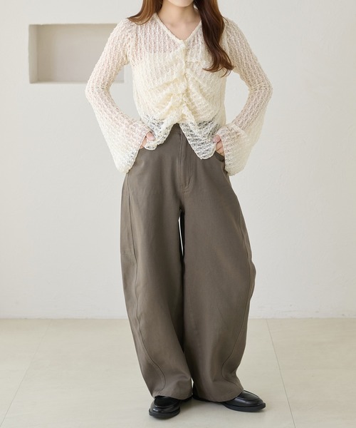 apres jour clair(アプレジュールクレア)の「【apres jour clair】カーブデザインデニムパンツ(デニムパンツ・レディース・インディゴブルー/アイボリー/ライトブルー/ブラウン系その他・LARGE/SMALL/MEDIUM)」の11枚目の写真