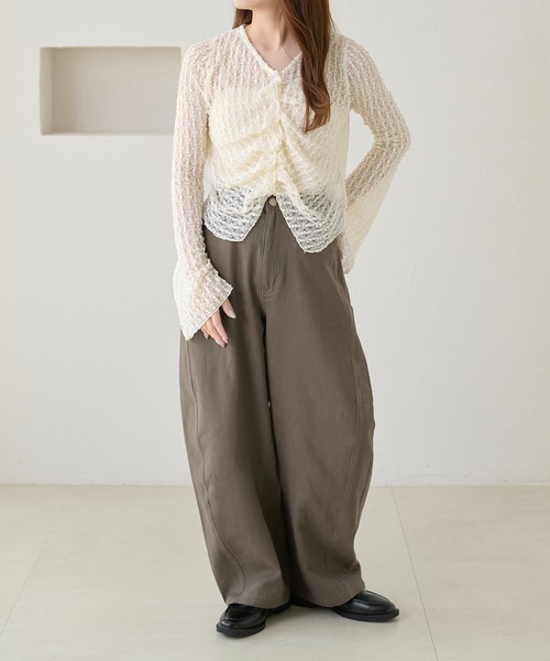 apres jour clair(アプレジュールクレア)の「【apres jour clair】カーブデザインデニムパンツ(デニムパンツ・レディース・インディゴブルー/アイボリー/ライトブルー/ブラウン系その他・LARGE/SMALL/MEDIUM)」の12枚目の写真