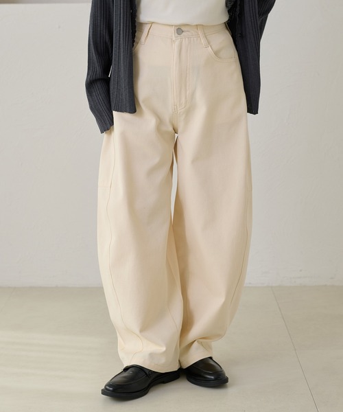 apres jour clair(アプレジュールクレア)の「【apres jour clair】カーブデザインデニムパンツ(デニムパンツ・レディース・インディゴブルー/アイボリー/ライトブルー/ブラウン系その他・LARGE/SMALL/MEDIUM)」の20枚目の写真