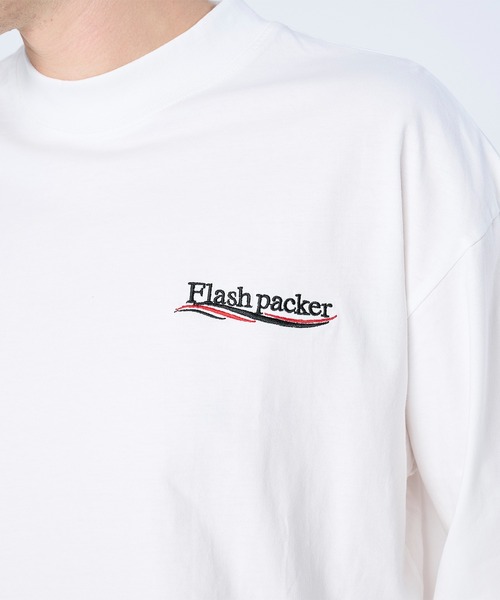 FLASH PACKER(フラッシュパッカー)の「FLASH PACKER フラッシュパッカー / リラックスシルエット Dry Silky Cotton セミモックネック ロングスリーブTシャツ // XSMLT-WV(Tシャツ/カットソー・メンズ・ホワイト/ブラック/ネイビー・SMALL/MEDIUM/LARGE/X-LARGE)」の4枚目の写真