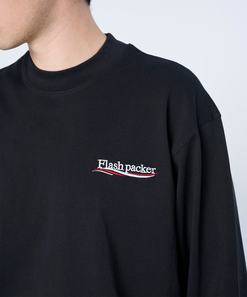 FLASH PACKER(フラッシュパッカー)の「FLASH PACKER フラッシュパッカー / リラックスシルエット Dry Silky Cotton セミモックネック ロングスリーブTシャツ // XSMLT-WV(Tシャツ/カットソー・メンズ・ホワイト/ブラック/ネイビー・SMALL/MEDIUM/LARGE/X-LARGE)」の7枚目の写真