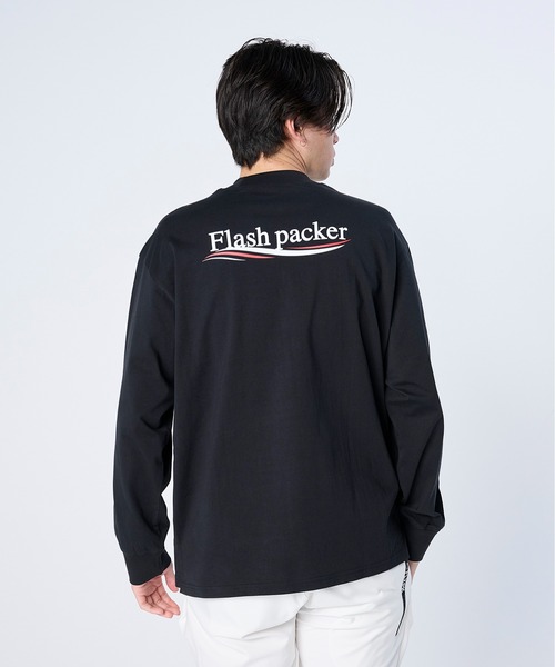 FLASH PACKER(フラッシュパッカー)の「FLASH PACKER フラッシュパッカー / リラックスシルエット Dry Silky Cotton セミモックネック ロングスリーブTシャツ // XSMLT-WV(Tシャツ/カットソー・メンズ・ホワイト/ブラック/ネイビー・SMALL/MEDIUM/LARGE/X-LARGE)」の12枚目の写真