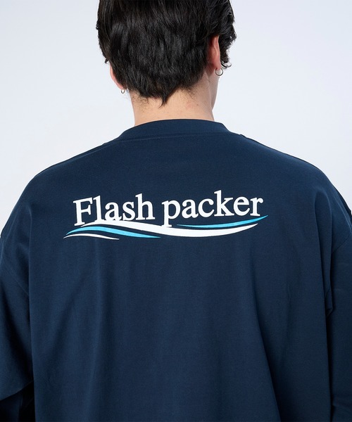FLASH PACKER(フラッシュパッカー)の「FLASH PACKER フラッシュパッカー / リラックスシルエット Dry Silky Cotton セミモックネック ロングスリーブTシャツ // XSMLT-WV(Tシャツ/カットソー・メンズ・ホワイト/ブラック/ネイビー・SMALL/MEDIUM/LARGE/X-LARGE)」の15枚目の写真