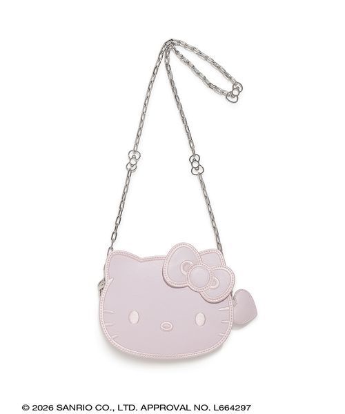 sanrio house(サンリオハウス)の「ハローキティ フェイスショルダーバッグ(ショルダーバッグ・レディース・ブラック/ライトピンク/インディゴブルー/ホワイト/ブラウン・F)」の5枚目の写真