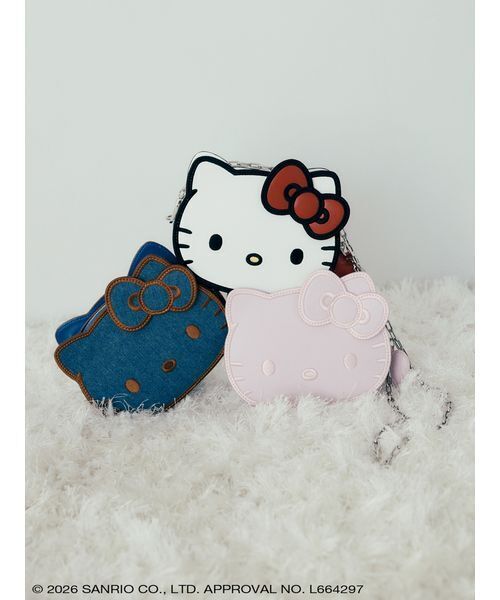 sanrio house(サンリオハウス)の「ハローキティ フェイスショルダーバッグ(ショルダーバッグ・レディース・ブラック/ライトピンク/インディゴブルー/ホワイト/ブラウン・F)」の10枚目の写真