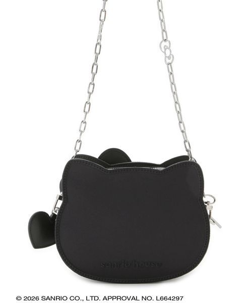sanrio house(サンリオハウス)の「ハローキティ フェイスショルダーバッグ(ショルダーバッグ・レディース・ブラック/ライトピンク/インディゴブルー/ホワイト/ブラウン・F)」の12枚目の写真