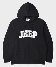 JEEP ビッグロゴ 2WAY オーバーサイズ フードジップアップ (JR5TZU075BK)