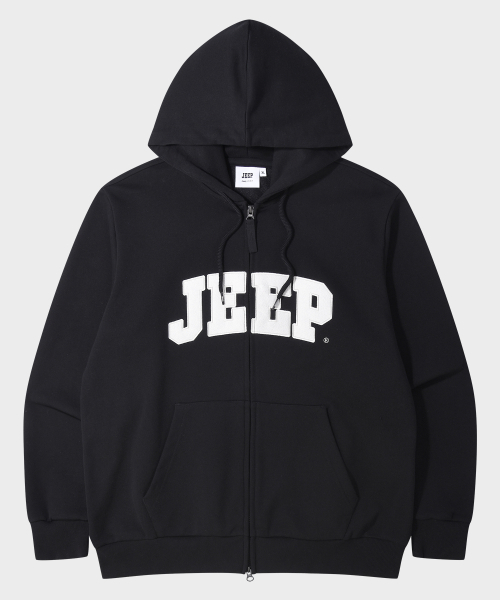 JEEP(ジープ)の「JEEP ビッグロゴ 2WAY オーバーサイズ フードジップアップ (JR5TZU075BK)(パーカー・レディース・その他・SMALL/MEDIUM/LARGE/X-LARGE/2XL)」の1枚目の写真