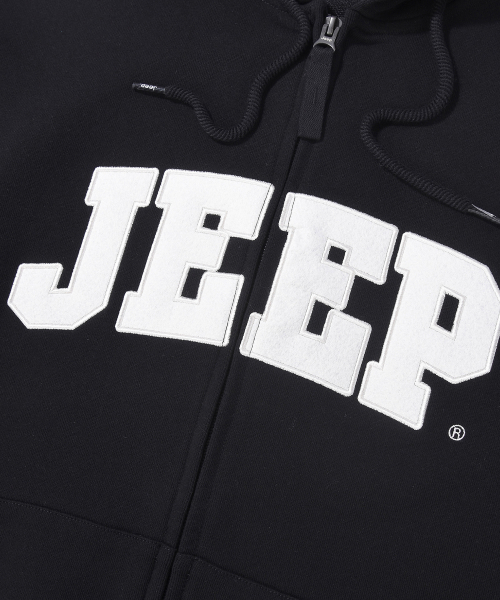 JEEP(ジープ)の「JEEP ビッグロゴ 2WAY オーバーサイズ フードジップアップ (JR5TZU075BK)(パーカー・レディース・その他・SMALL/MEDIUM/LARGE/X-LARGE/2XL)」の3枚目の写真