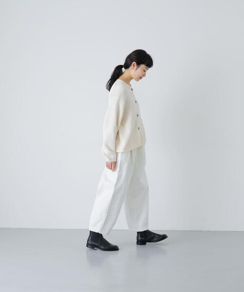 かぐれ（カグレ）の「コットンローゲージショートカーディガン（カーディガン/ボレロ・レディース・ブラック/アイボリー・FREE）」の14枚目の写真