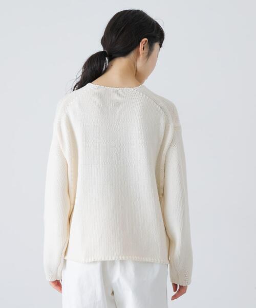 かぐれ（カグレ）の「コットンローゲージショートカーディガン（カーディガン/ボレロ・レディース・ブラック/アイボリー・FREE）」の18枚目の写真