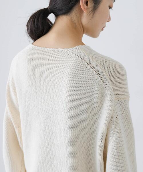 かぐれ（カグレ）の「コットンローゲージショートカーディガン（カーディガン/ボレロ・レディース・ブラック/アイボリー・FREE）」の21枚目の写真