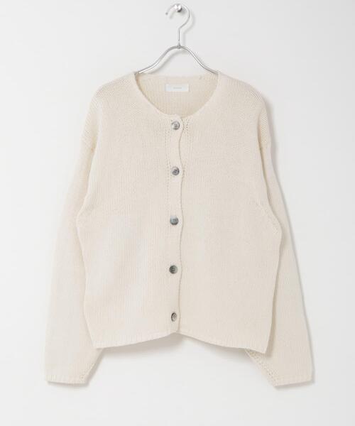 かぐれ（カグレ）の「コットンローゲージショートカーディガン（カーディガン/ボレロ・レディース・ブラック/アイボリー・FREE）」の22枚目の写真