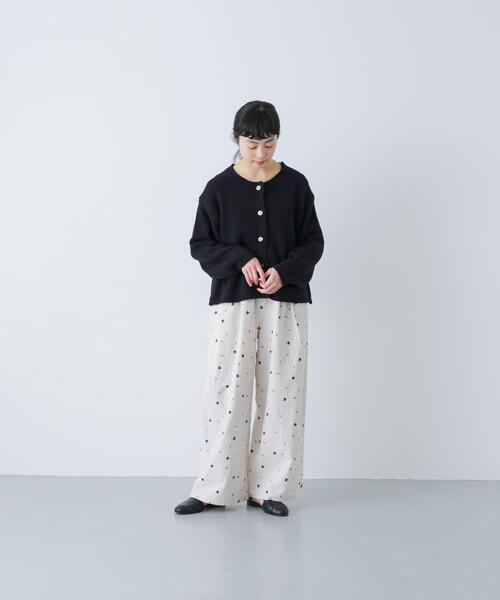 かぐれ(カグレ)の「コットンローゲージショートカーディガン(カーディガン/ボレロ・レディース・ブラック/アイボリー・FREE)」の17枚目の写真