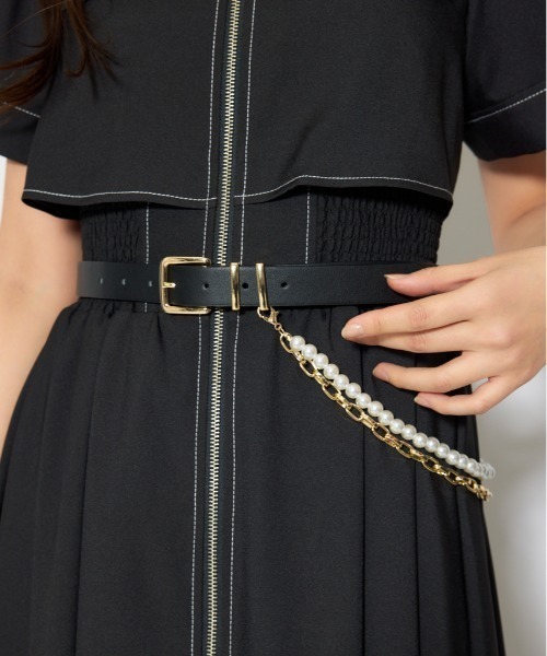 rienda（リエンダ）の「チェーン付きベルト 春服（ベルト・レディース・ブラウン/ブラック・FREE）」の2枚目の写真