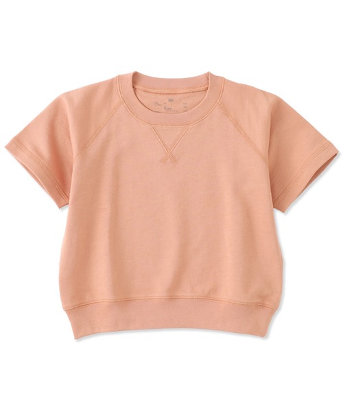 無印良品（ムジルシリョウヒン）の「ベビー　あたまするっとライトスウェットクルーネック五分袖Ｔシャツ（Tシャツ/カットソー・キッズ・チャコールグレー/キナリ/オレンジ系/ライトグリーン・90/100/80）」の4枚目の写真