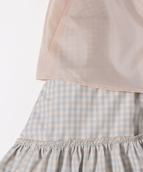 LOWRYS FARM（ローリーズファーム）の「チェックフリルボリュームスカート 639580（スカート・レディース・ライトブルー/ブラウン・FREE）」の16枚目の写真