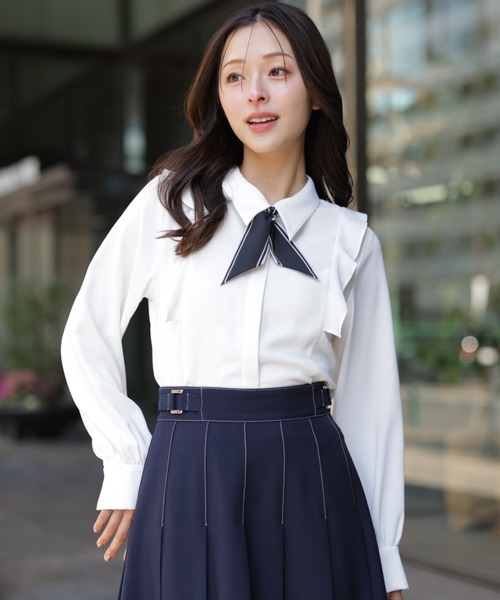 JILL by JILL STUART（ジルバイジルスチュアート）の「スカーフ付きブラウス（シャツ/ブラウス・レディース・ピンク/ホワイト/グレー・FREE）」の22枚目の写真