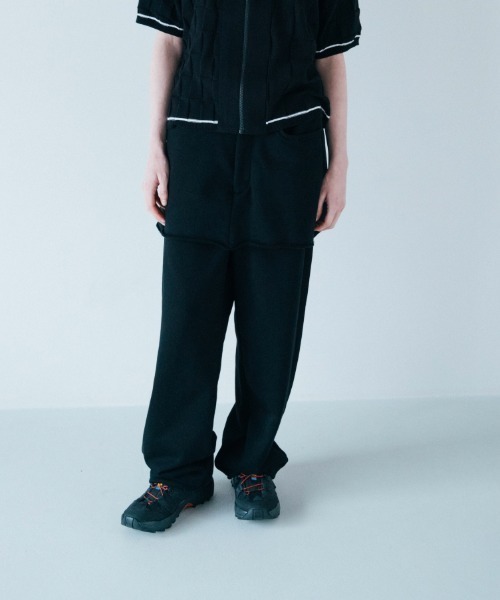 soduk(スドーク)の「trousers' skirt(スウェットパンツ・レディース・グレー/ブラック・SMALL/MEDIUM)」の2枚目の写真