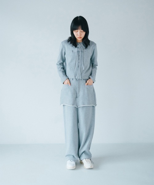 soduk(スドーク)の「trousers' skirt(スウェットパンツ・レディース・グレー/ブラック・SMALL/MEDIUM)」の3枚目の写真