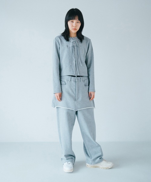 soduk(スドーク)の「trousers' skirt(スウェットパンツ・レディース・グレー/ブラック・SMALL/MEDIUM)」の12枚目の写真