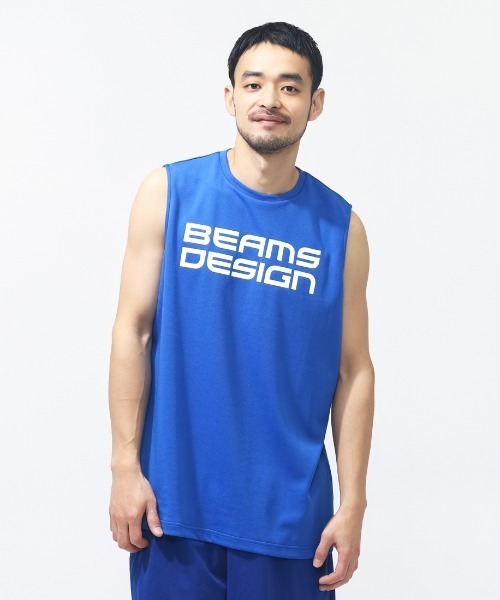 TIGORA by BEAMS DESIGN（ティゴラバイビームスデザイン）の「ティゴラ ビームス TIGORA by BEAMS DESIGN トレーニングノースリーブTシャツ（Tシャツ/カットソー・メンズ・ホワイト/ロイヤルブルー/ブラック・M/L/LL/3L）」の3枚目の写真