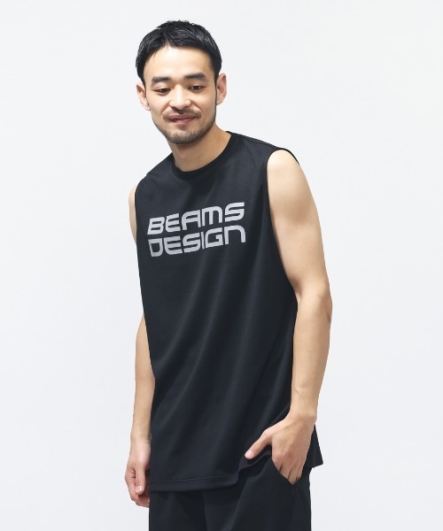 TIGORA by BEAMS DESIGN（ティゴラバイビームスデザイン）の「ティゴラ ビームス TIGORA by BEAMS DESIGN トレーニングノースリーブTシャツ（Tシャツ/カットソー・メンズ・ホワイト/ロイヤルブルー/ブラック・M/L/LL/3L）」の2枚目の写真