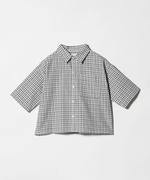 green label relaxing(グリーンレーベルリラクシング)の「チェック シャツ / キッズ 140cm-160cm(シャツ/ブラウス・キッズ・オフホワイト/ライトブルー・140cm/150cm/160cm)」の2枚目の写真