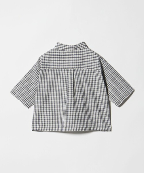 green label relaxing(グリーンレーベルリラクシング)の「チェック シャツ / キッズ 140cm-160cm(シャツ/ブラウス・キッズ・オフホワイト/ライトブルー・140cm/150cm/160cm)」の4枚目の写真