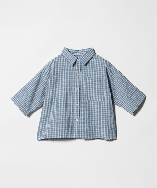 green label relaxing(グリーンレーベルリラクシング)の「チェック シャツ / キッズ 140cm-160cm(シャツ/ブラウス・キッズ・オフホワイト/ライトブルー・140cm/150cm/160cm)」の10枚目の写真